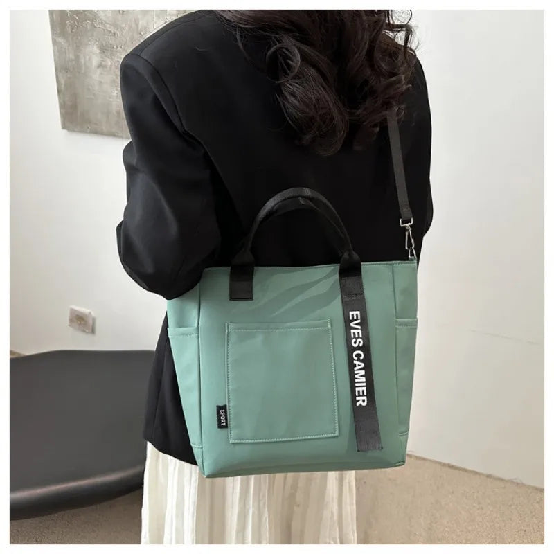 Bandolera de Nylon Impermeable para Mujer, Gran Capacidad y Liviana