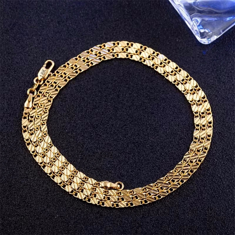 Collar de Cadena Lateral en Plata 925, Dorado o Plateado