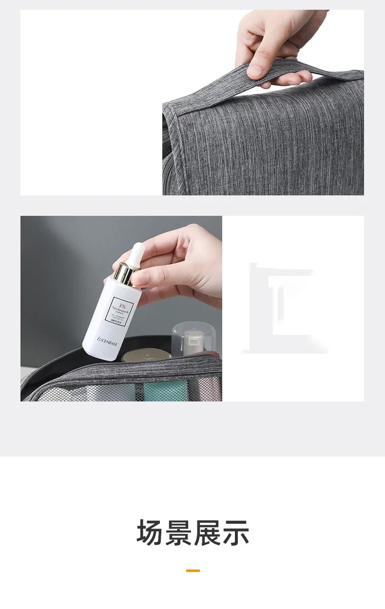 Neceser de Viaje Impermeable Oxford con Gancho para Colgar
