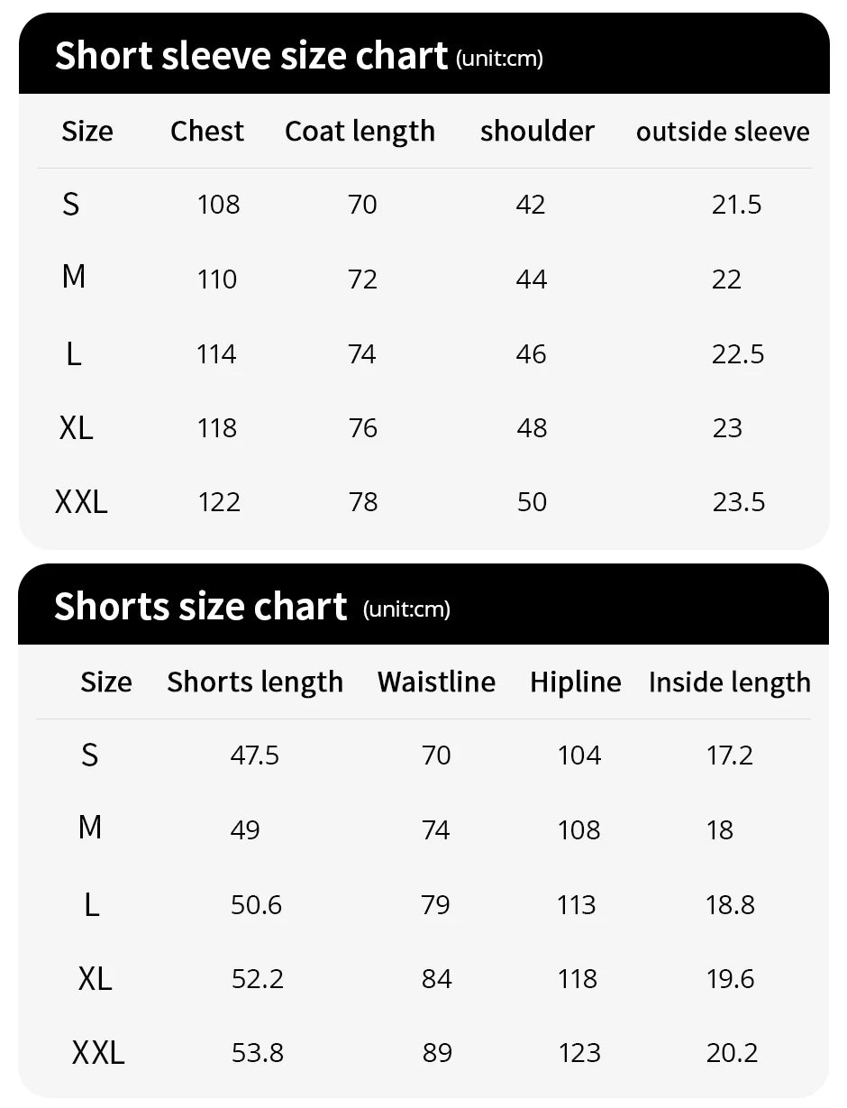 Conjunto deportivo de remera y short para hombre, secado rápido - talles grandes