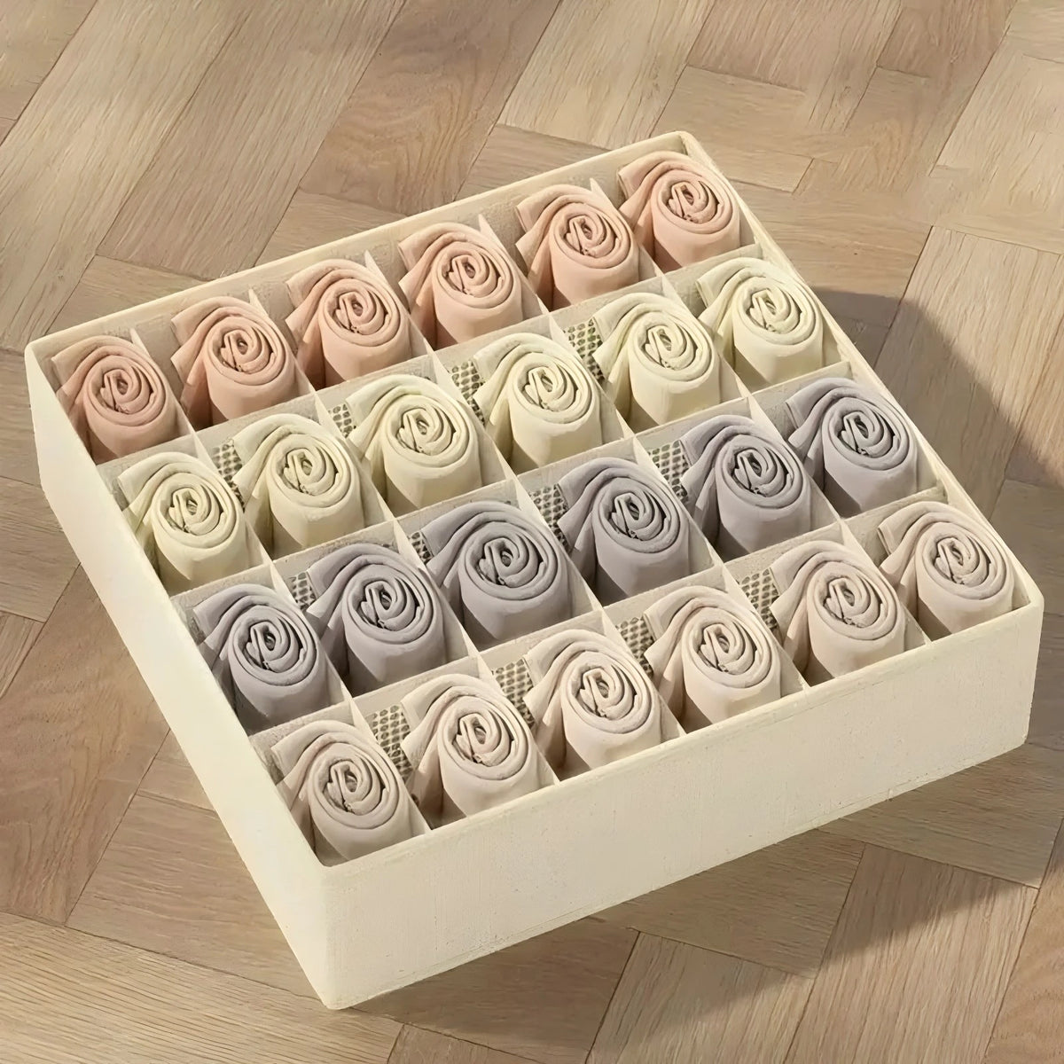 Organizador de Cajones Plegable para Ropa Interior, Corpiños y Medias