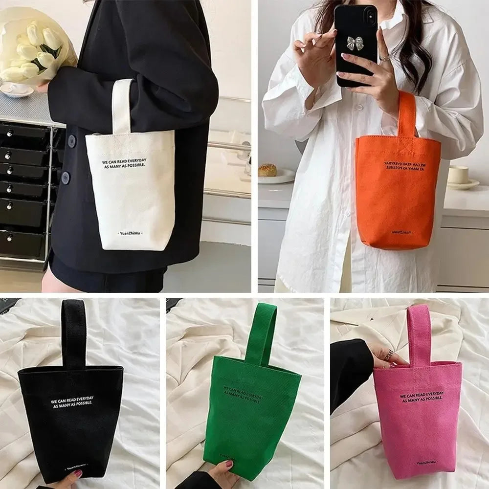 Bandolera de Lona Gran Capacidad con Diseño de Letras