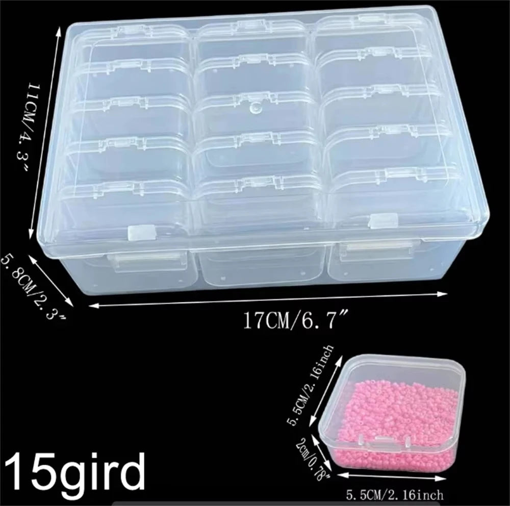 Caja Organizadora Transparente con Compartimentos para Bijouterie y Objetos Pequeños