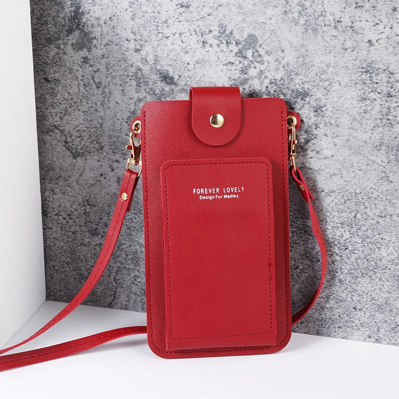 Bandolera cruzada para mujer con tarjetero para celular