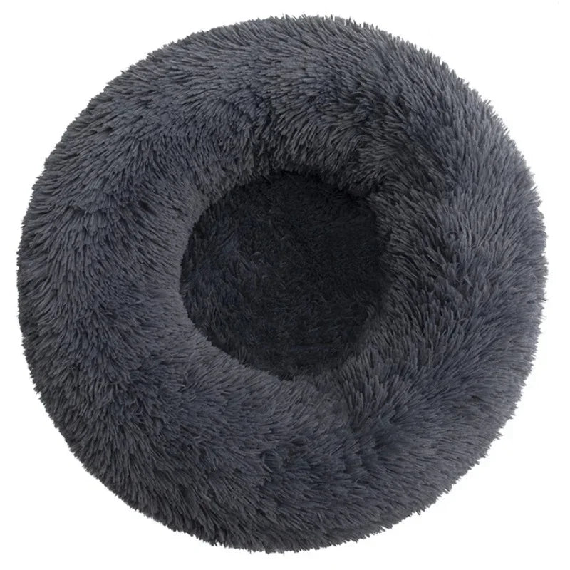 Cama Redonda de Peluche Suave para Perros y Gatos, 6 Tamaños